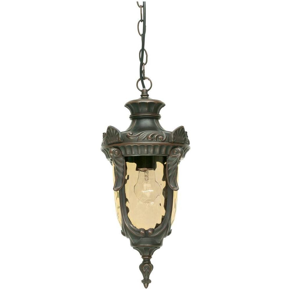 Lanterna A Catena Da Soffitto Per Esterni Media 1 Luce Bronzo Antico Ip44, E27 - Foto 1
