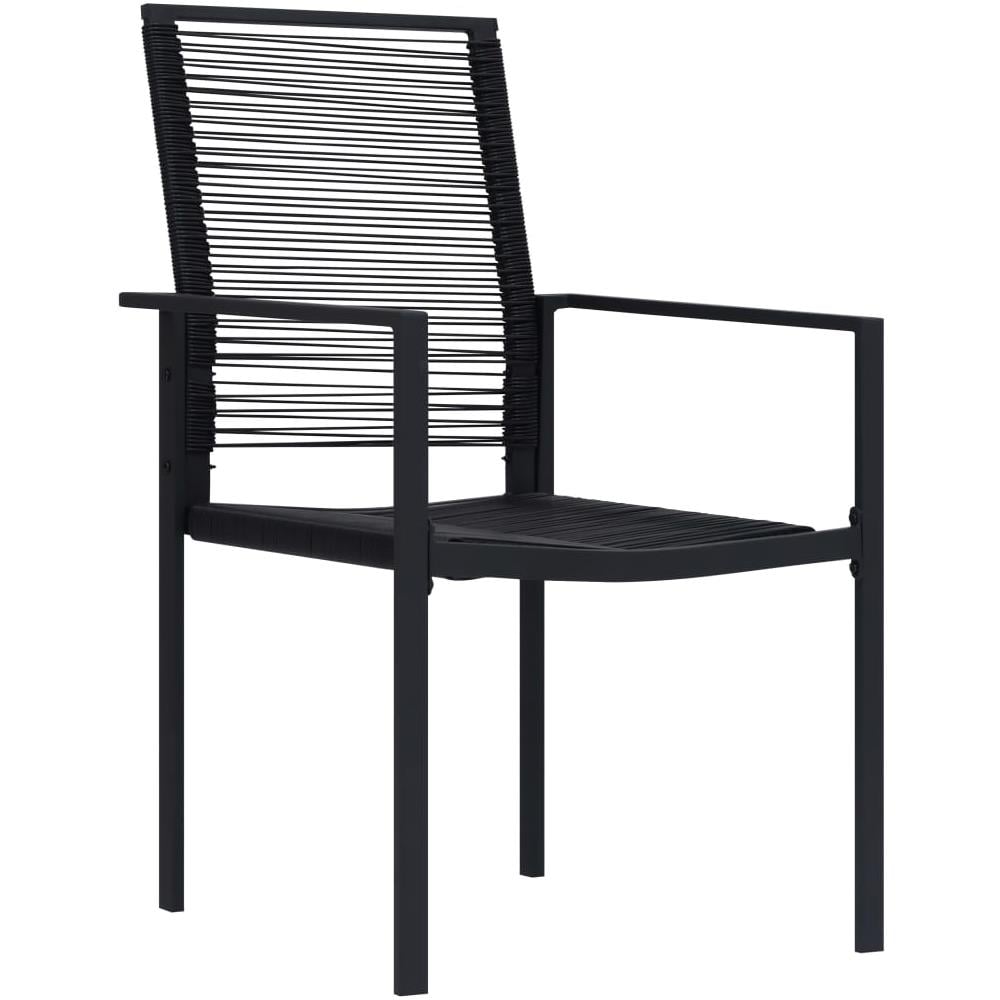 Sedie Da Giardino 4 Pz In Rattan Nero - Foto 2