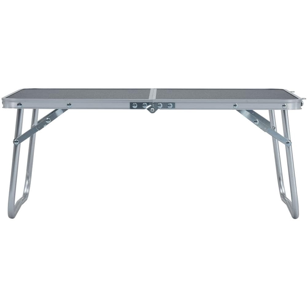 Tavolo Pieghevole Da Campeggio Grigio In Alluminio 60x40cm - Foto 2