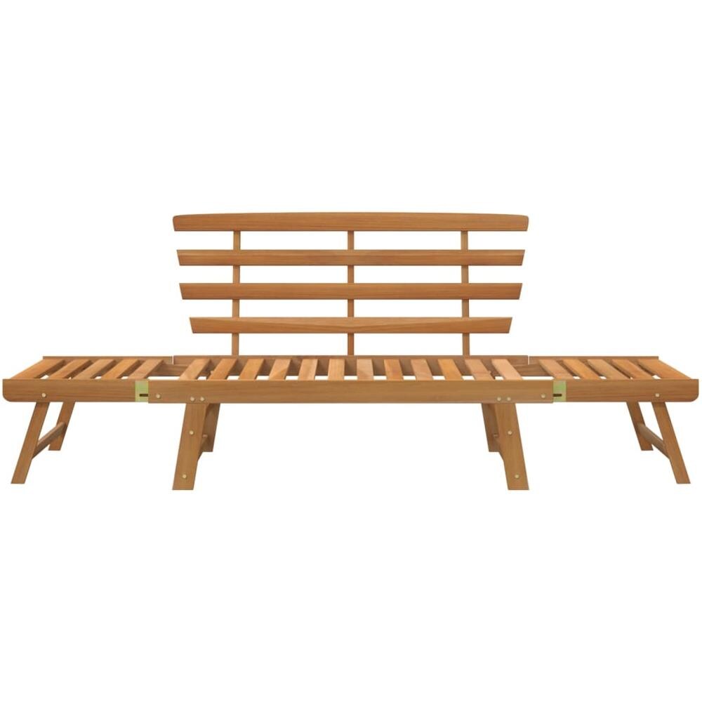 Panca Da Giardino 2-in-1 190 Cm In Legno Massello Di Acacia - Foto 3