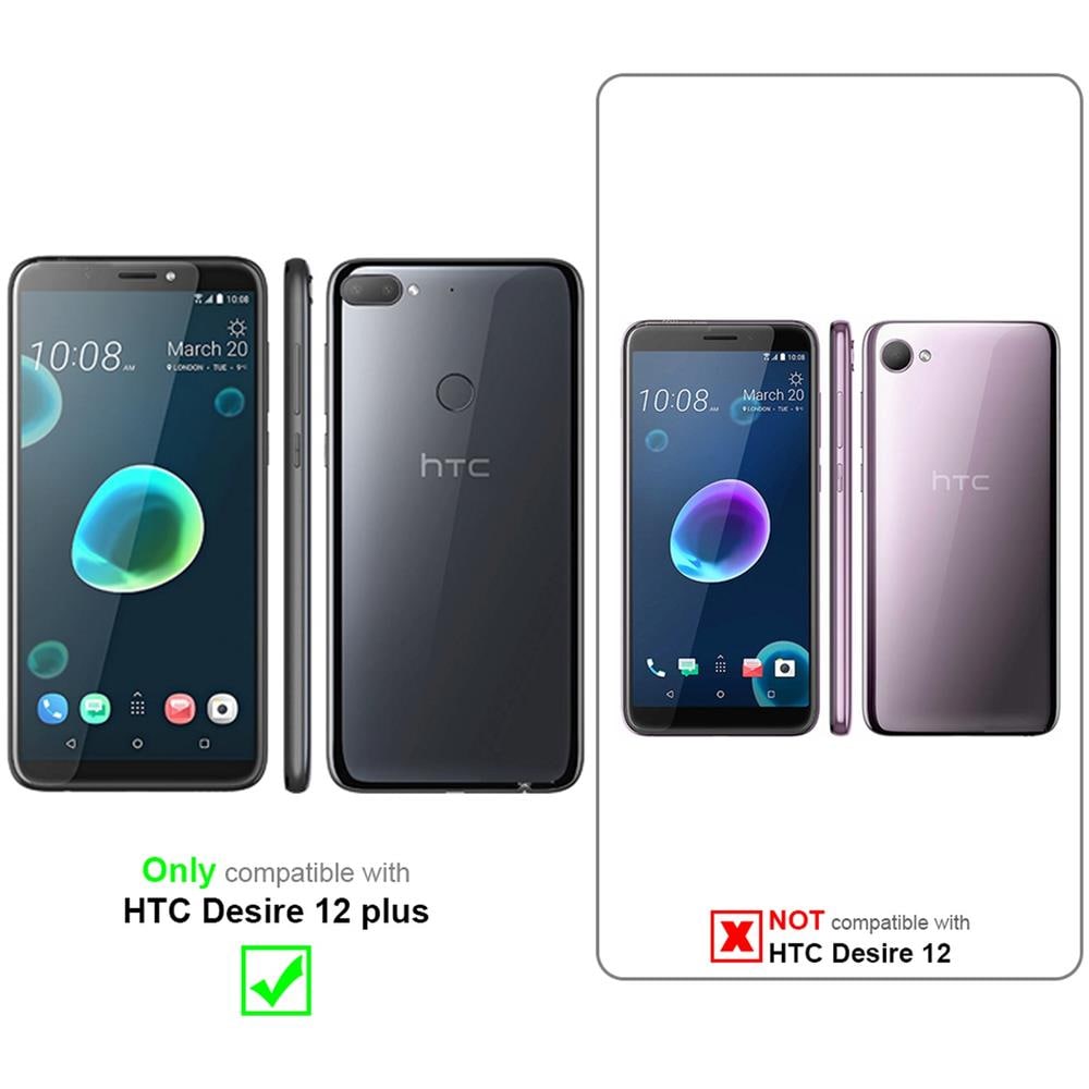 Custodia Compatibile Con Htc Desire 12 Plus In Marrone Cappuccino - Coperchio Protettiva Con Chiusura Magnetica, Funzione Stand E Tasca Per Le Carte - Foto 2