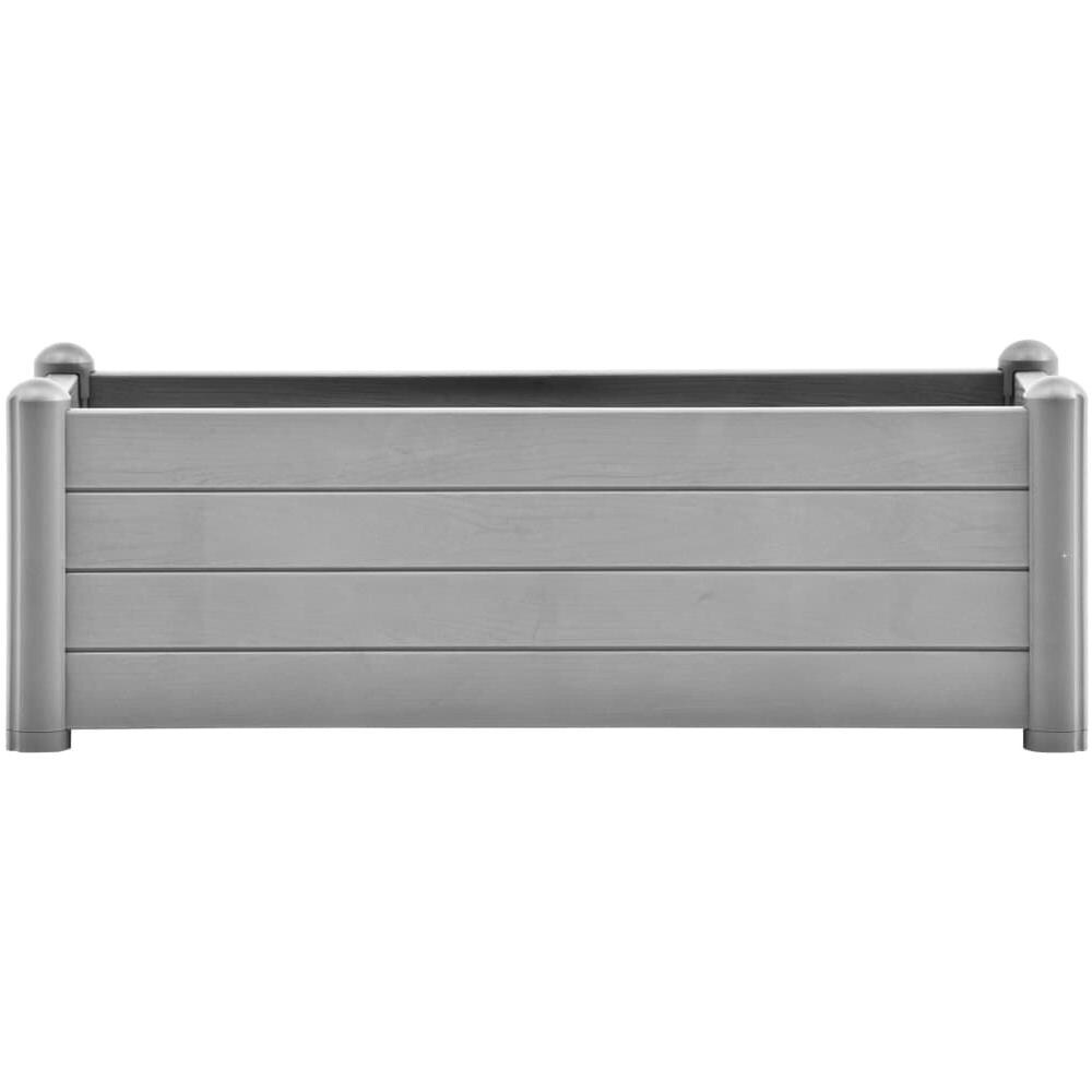 Letto Rialzato Da Giardino In Pp Grigio Pietra 100x43x35 Cm - Foto 2