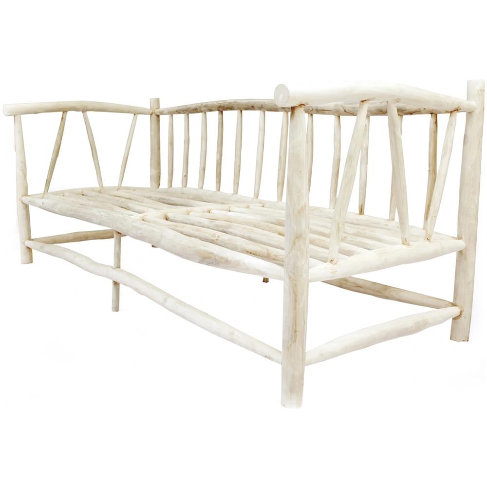 Poltrona 3 Posti In Teak Naturale Con Cuscino Tika - Foto 2