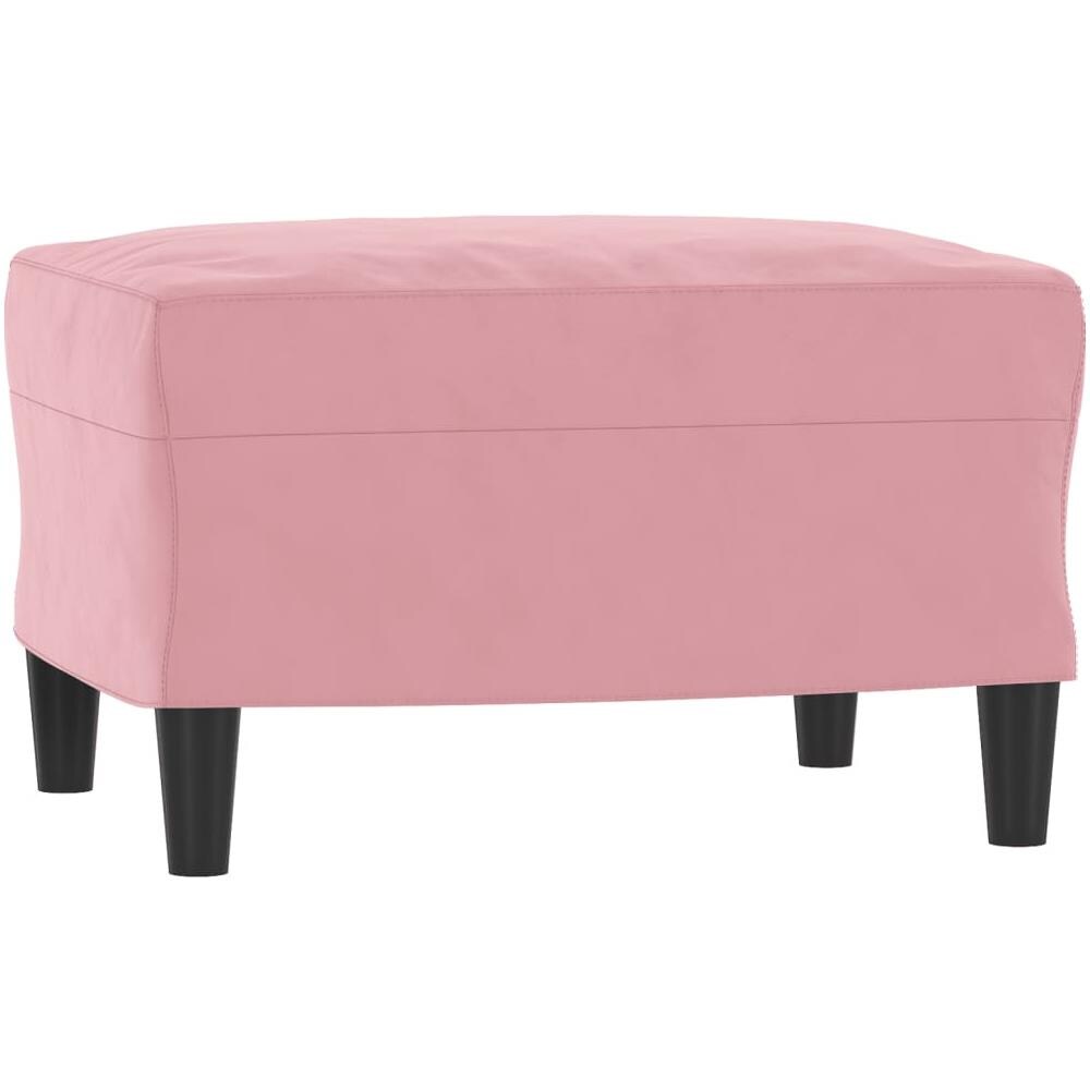 Poggiapiedi Rosa 60x50x41 Cm In Velluto - Foto 2