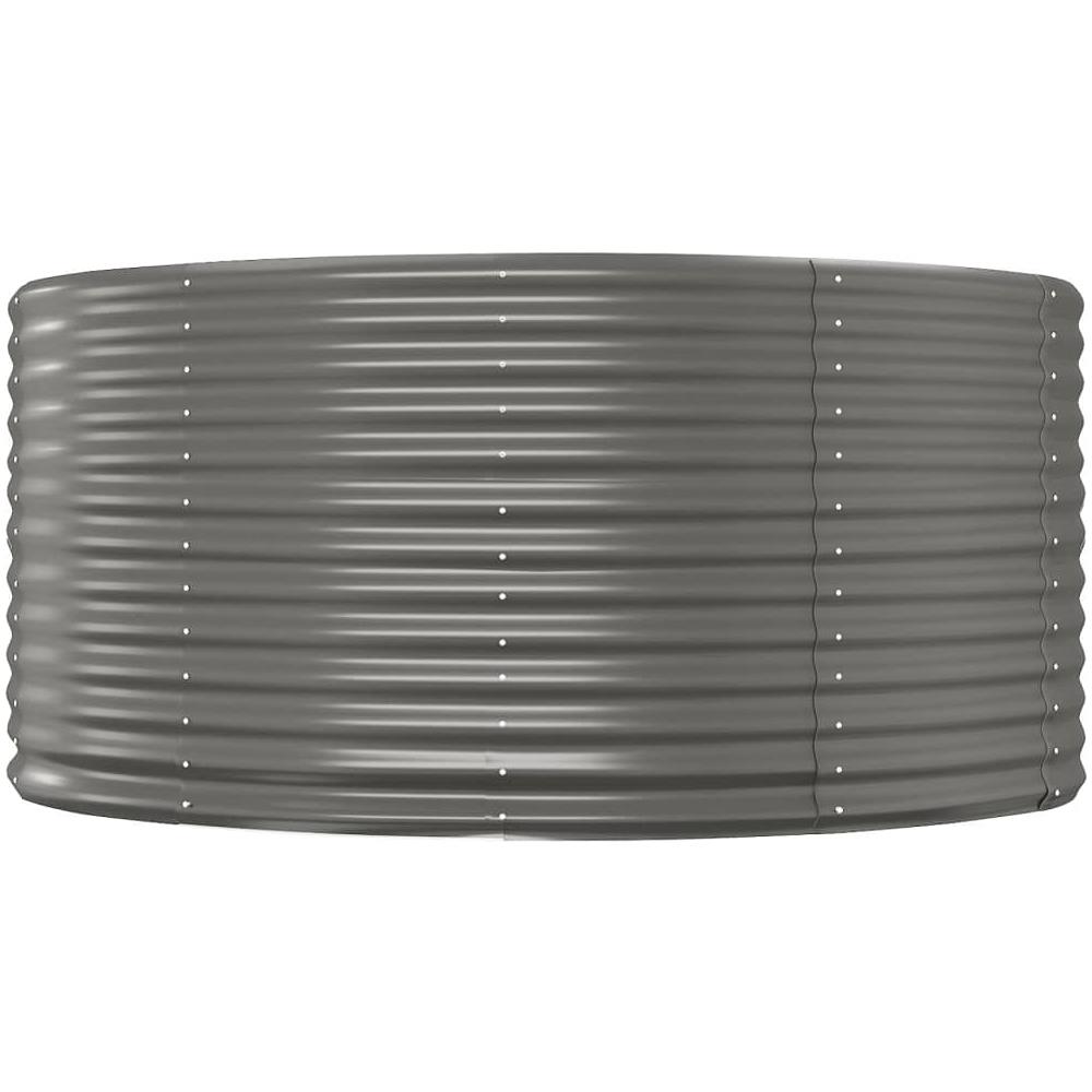 Letto Giardino Acciaio Verniciato Polvere 140x140x68cm Grigio - Foto 2