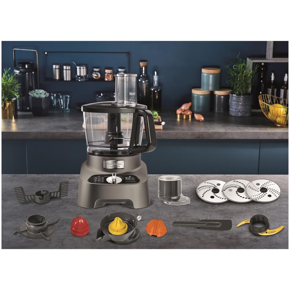 Robot da Cucina Double Force FP825E10 Capacità 3 L Potenza 1000 W Colore Nero / Grigio - Foto 4