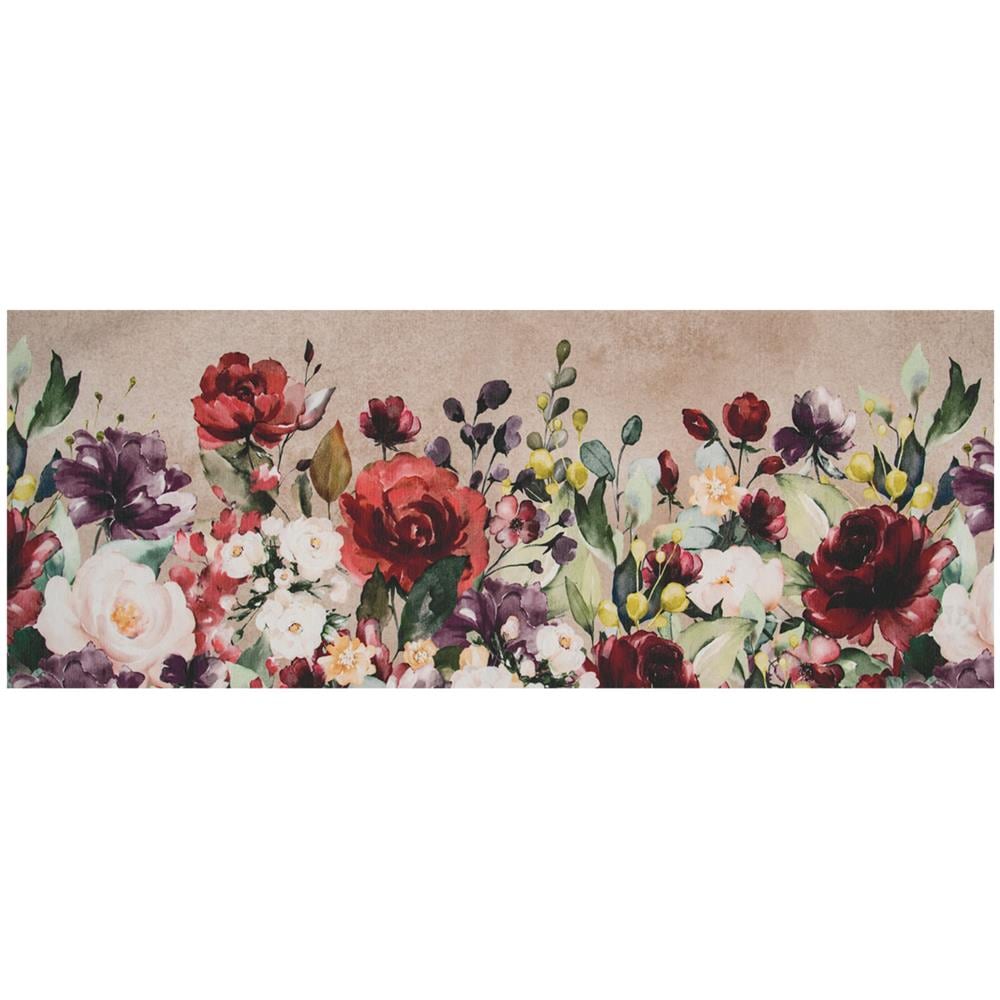 Tappeto Cucina Antiscivolo Stampa Digitale Emozioni Fantasie Floreali Varie 58x240 Aida - Foto 1