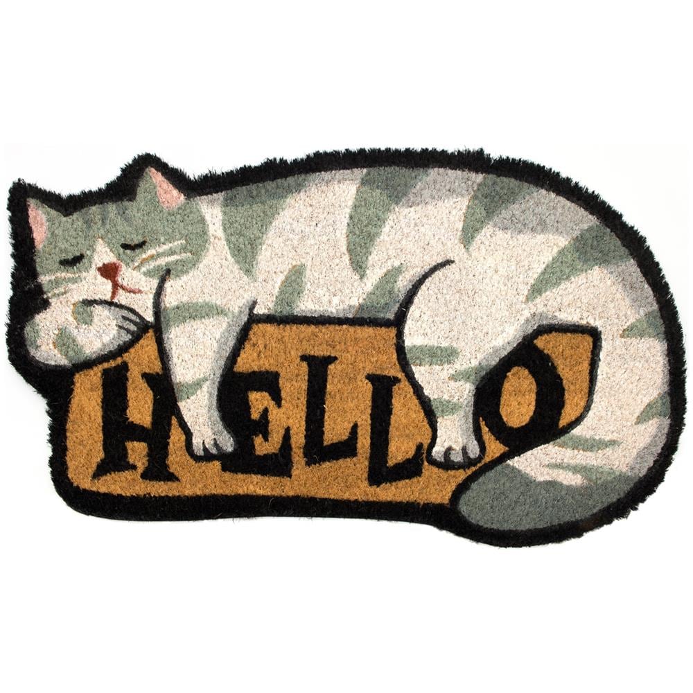 Zerbino Entrata Ingresso Esterno Antiscivolo Cocco Animal Cat Hello - Foto 1
