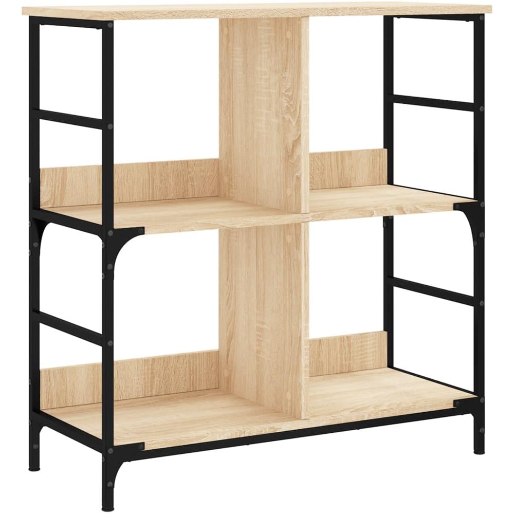 Libreria Rovere Sonoma 78,5x33x82 Cm In Legno Multistrato - Foto 2