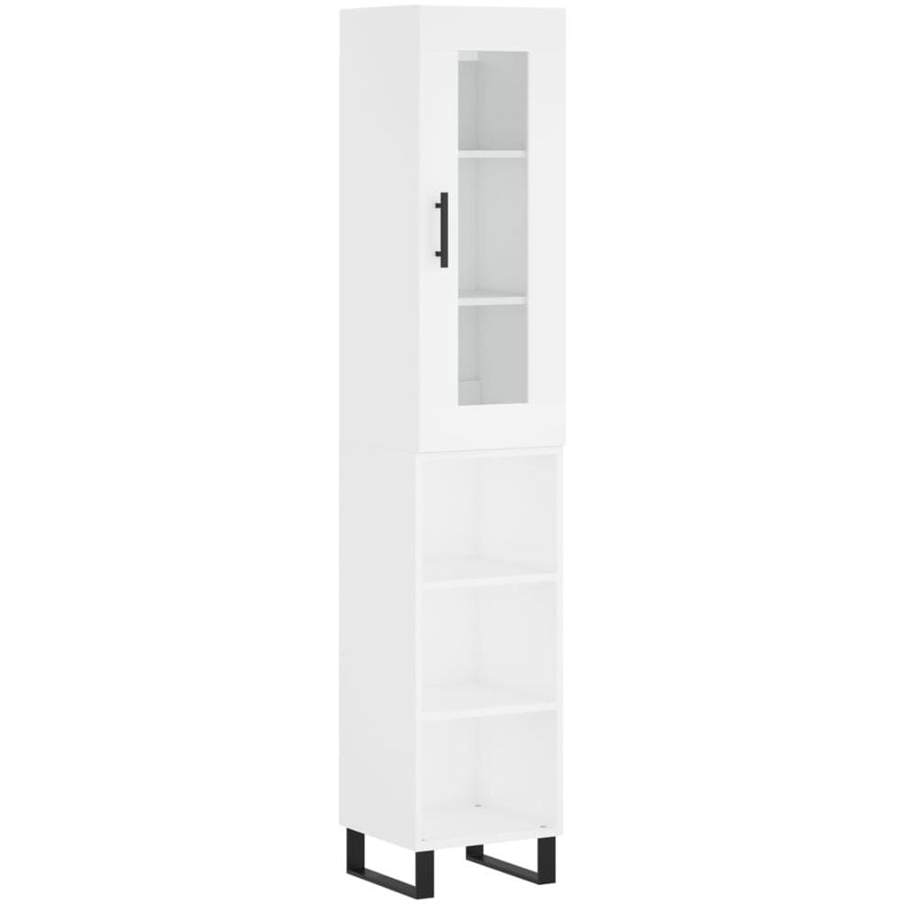 Credenza Bianca 34,5x34x180 Cm In Legno Multistrato - Foto 2
