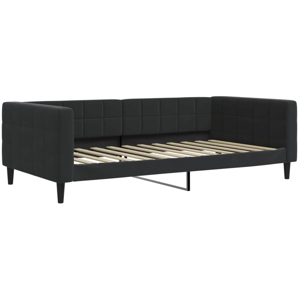 Letto Da Giorno Nero 100x200 Cm In Velluto - Foto 1