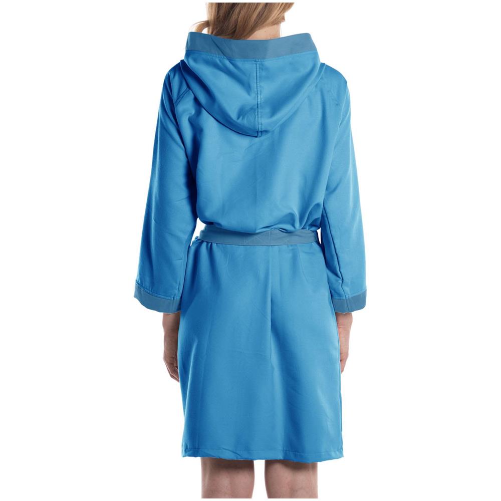 Accappatoio Con Cappuccio Spugnissima Tecno Bicolor In Microfibra Colore Turchese Misura L - Foto 1