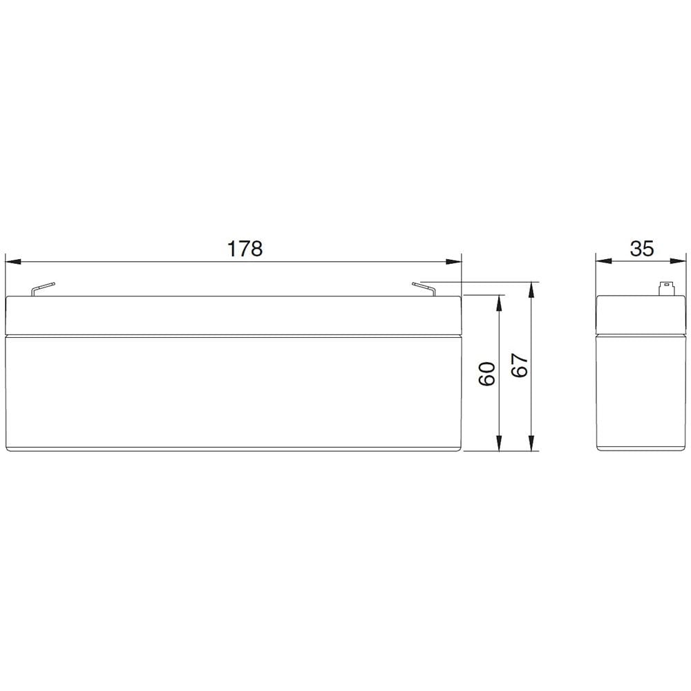 IC-FG20201 - Batteria al Piombo 12V 2Ah (Faston 4,8mm)  - Foto 2