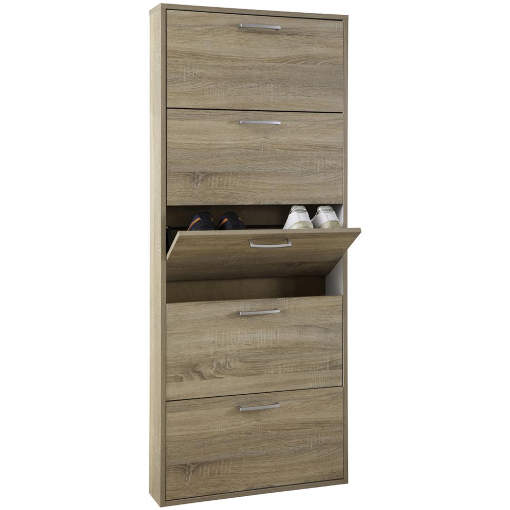 Scarpiera 5 Ribalte Singole Linea 'lamia' - Cm. 15 X 65 X H. 164 - Rovere - Foto 2