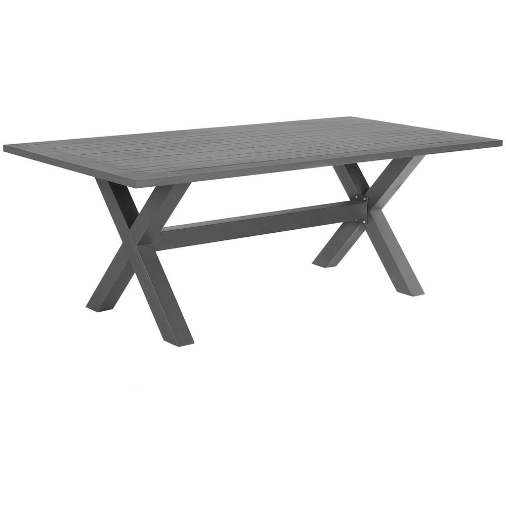 Tavolo Da Giardino In Alluminio Grigio 200x105cm Cascais - Foto 1