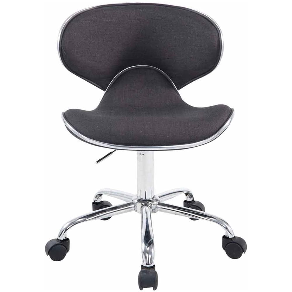 Sedia Sgabello da Lavoro Las Vegas V2 - Sedia con Ruote per Scrivania o Ambulatorio I Poltroncina Pc in Tessuto, Imbottita e Regolabile in Altezza 45-61 cm I Sedia per Studio Design Grigio Scuro - Foto 2