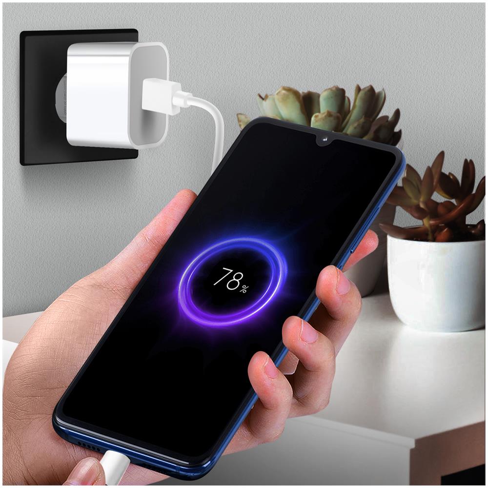 Caricabatterie Usb 2a Ricarica Rapida Design Compatto Mdy-09-ew Bianco - Foto 2