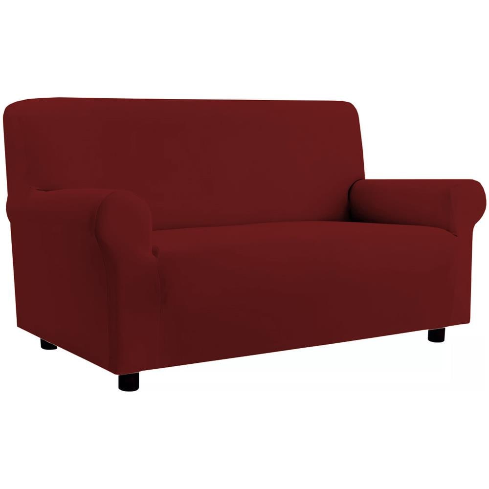 Copridivano Elasticizzato Antimacchia Modello Zeno Colore Bordeaux 4 Posti Bordeaux - Foto 1