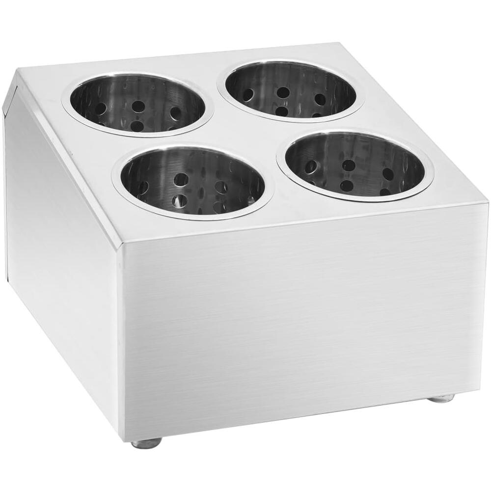 Portaposate Con 4 Inserti Quadrato In Acciaio Inox - Foto 2