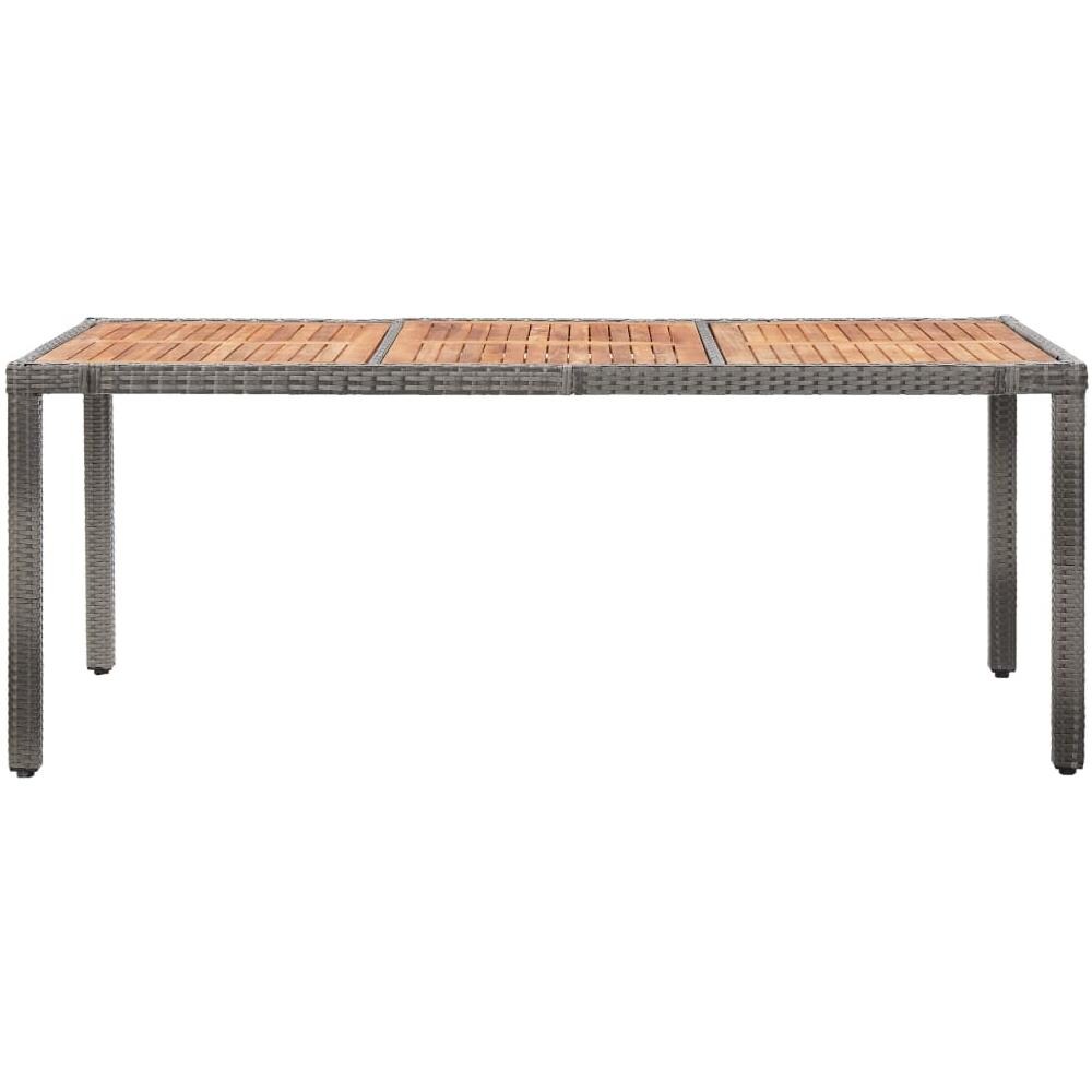 Set Da Pranzo Da Giardino 9 Pz Con Cuscini In Polyrattan Grigio - Foto 2