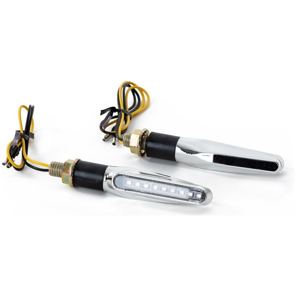 Segnalatori Moto Design Unico Indicatori Direzione Frecce 12v Cromo - Foto 2