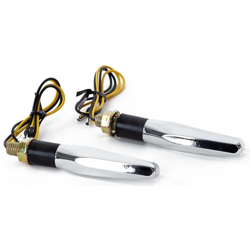 Segnalatori Moto Design Unico Indicatori Direzione Frecce 12v Cromo - Foto 3