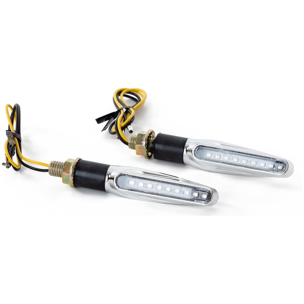 Segnalatori Moto Design Unico Indicatori Direzione Frecce 12v Cromo - Foto 1