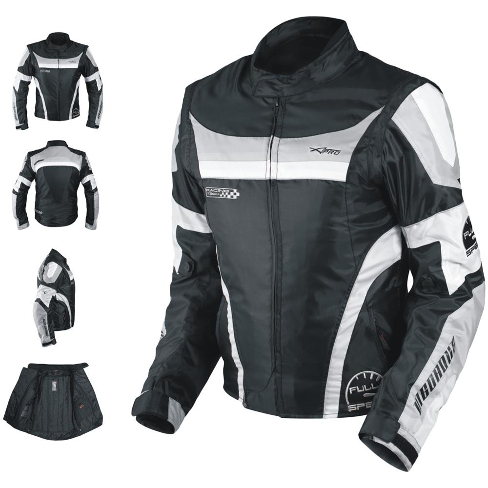 Giacca Moto Manica Staccabile Tessuto Protezioni Ce Sfoderabile Gilet Grigio Xl - Foto 1