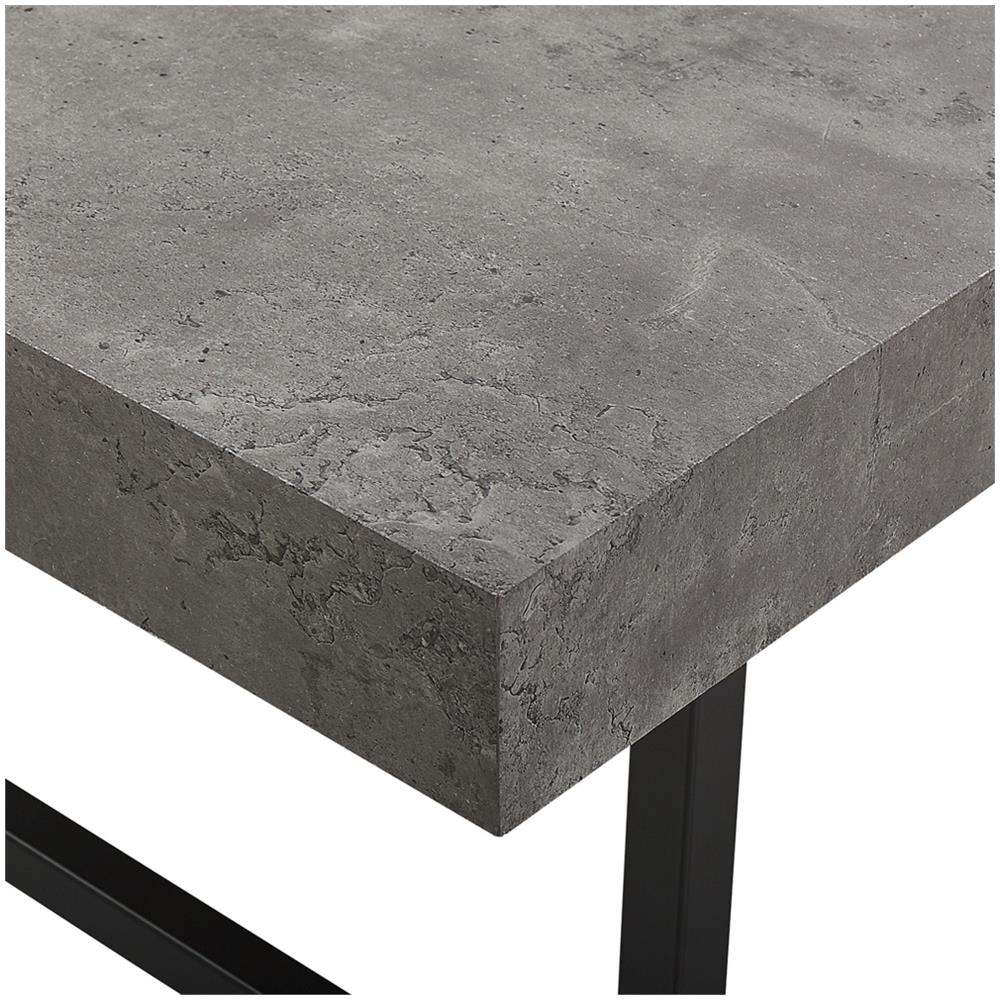 Tavolino Da Caffè Effetto Cemento Grigio E Nero Deluz - Foto 2