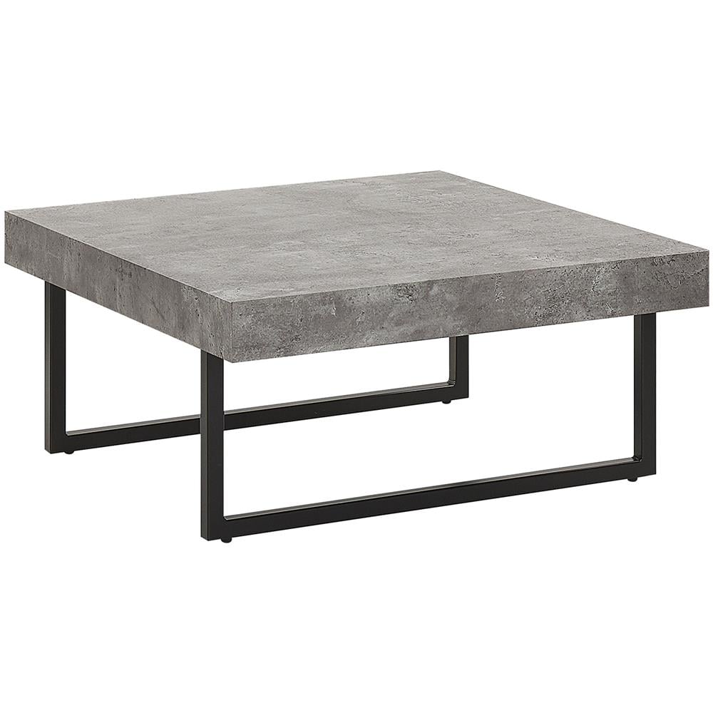 Tavolino Da Caffè Effetto Cemento Grigio E Nero Deluz - Foto 1