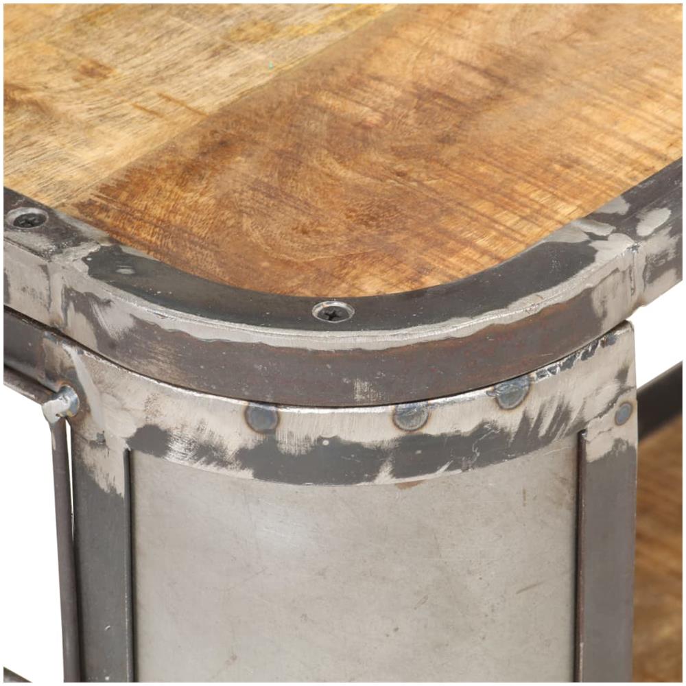 Mobile Porta Tv 90x30x40 Cm In Legno Massello Di Mango - Foto 3