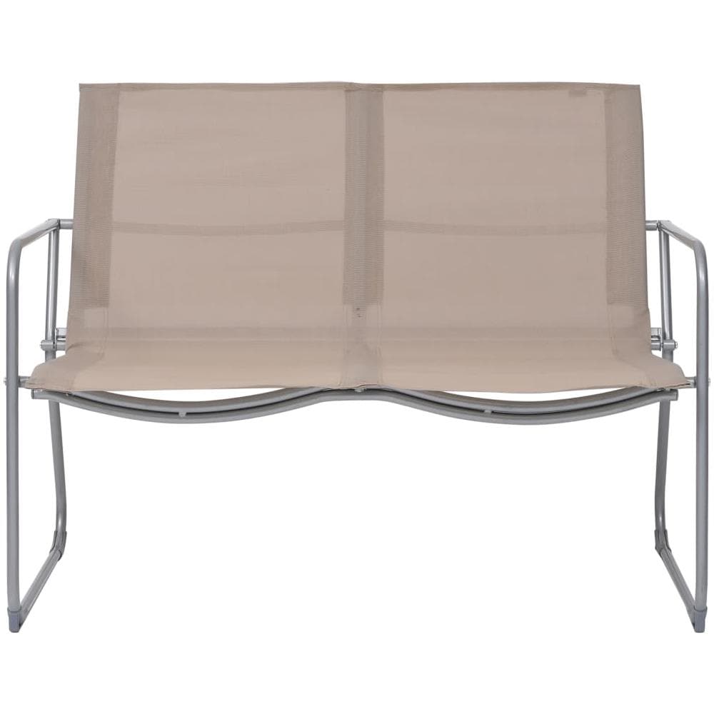 Set Divano Da Giardino 4 Pz In Tessuto E Acciaio Grigio Talpa - Foto 2