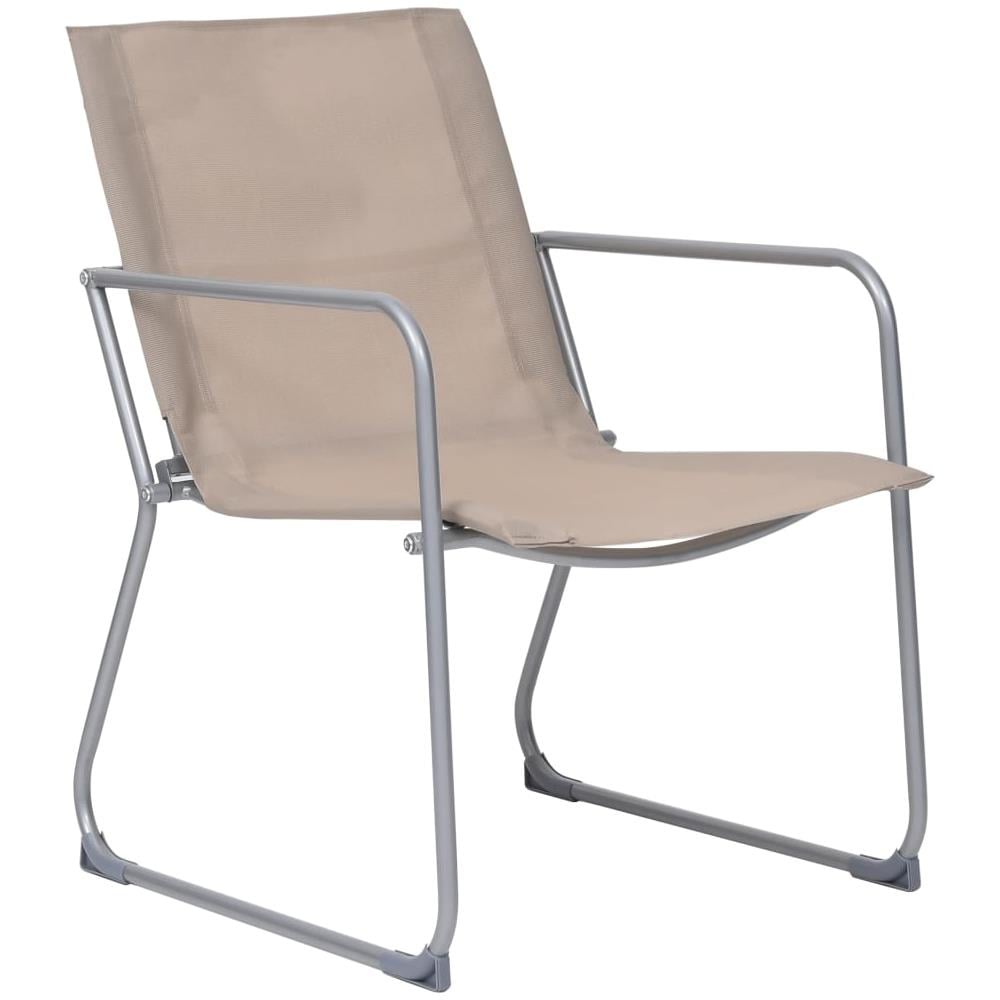 Set Divano Da Giardino 4 Pz In Tessuto E Acciaio Grigio Talpa - Foto 8