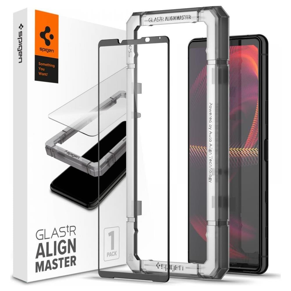 Vetro Temperato Vetro Protettiva Per Sony Xperia 5 Iii Nero - Foto 1