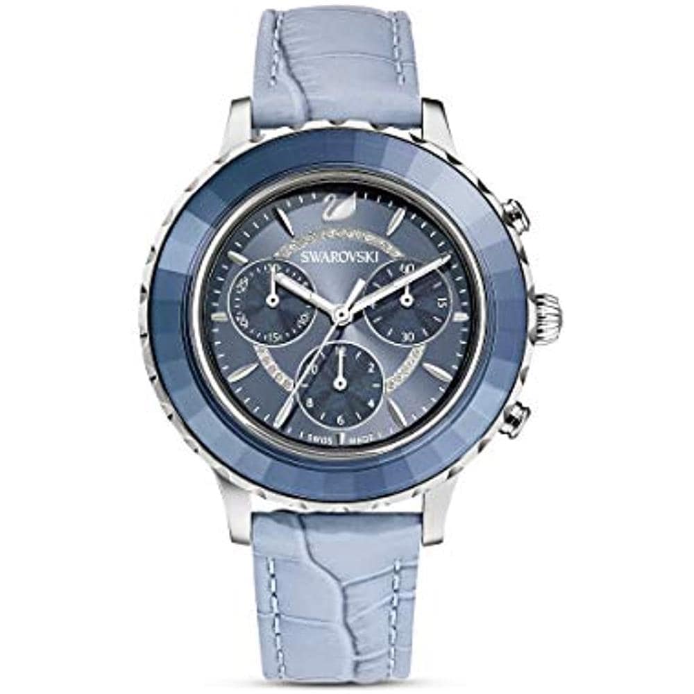 Orologio Octea Lux Chrono, Cinturino In Pelle, Blu, Acciaio Inossidabile - Foto 1