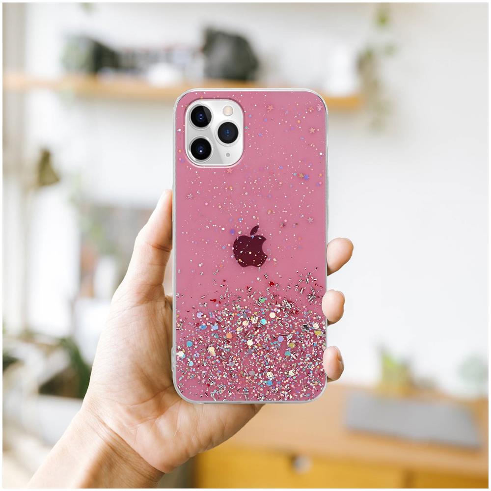 Custodia Compatibile Con Apple Iphone 11 In Rosa Con Glitter - Coperchio Protettivo In Silicone Tpu Flessibile Con Glitter Scintillanti - Foto 8