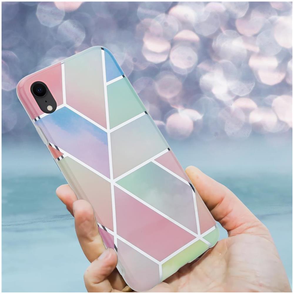Custodia Compatibile Con Apple Iphone Xr In Marmo Arcobaleno No. 11 - Coperchio Protettivo In Silicone Tpu Con Motivo A Mosaico - Foto 8
