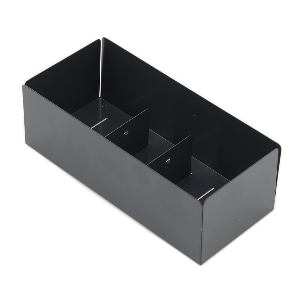 Top Cra24-b Portaoggetti In Metallo, Organizer 3 Scomparti Multiuso, Accesorio Per Pattumiera Per Raccolta Differenziata Top - Foto 1