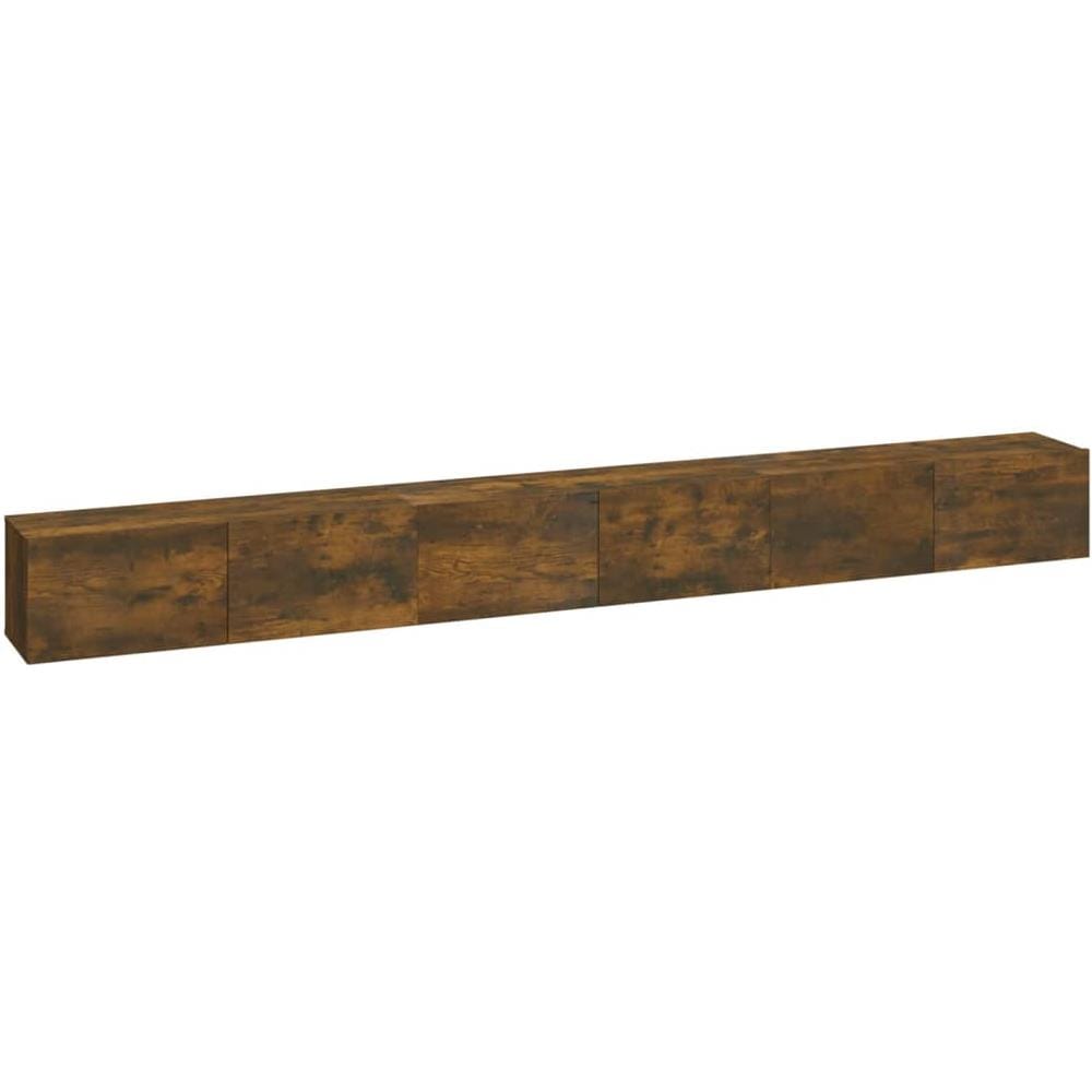 Set Mobili Porta Tv 3 Pz Rovere Fumo In Legno Multistrato - Foto 2