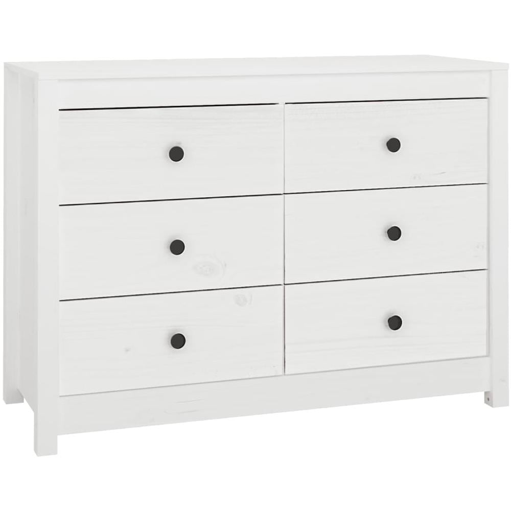 Armadietto Bianco 100x40x72 cm in Legno Massello di Pino - Foto 2