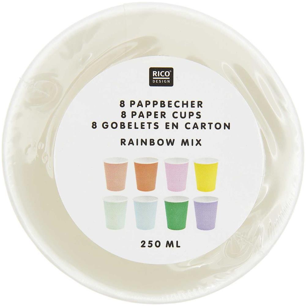 8 Bicchieri Di Carta Multicolore - Foto 1