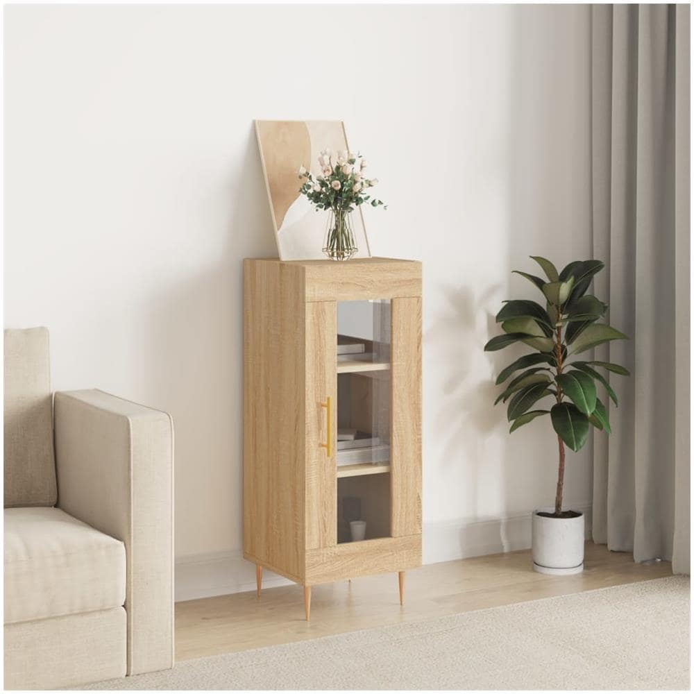 Credenza Rovere Sonoma 34,5x34x90 Cm In Legno Multistrato - Foto 1