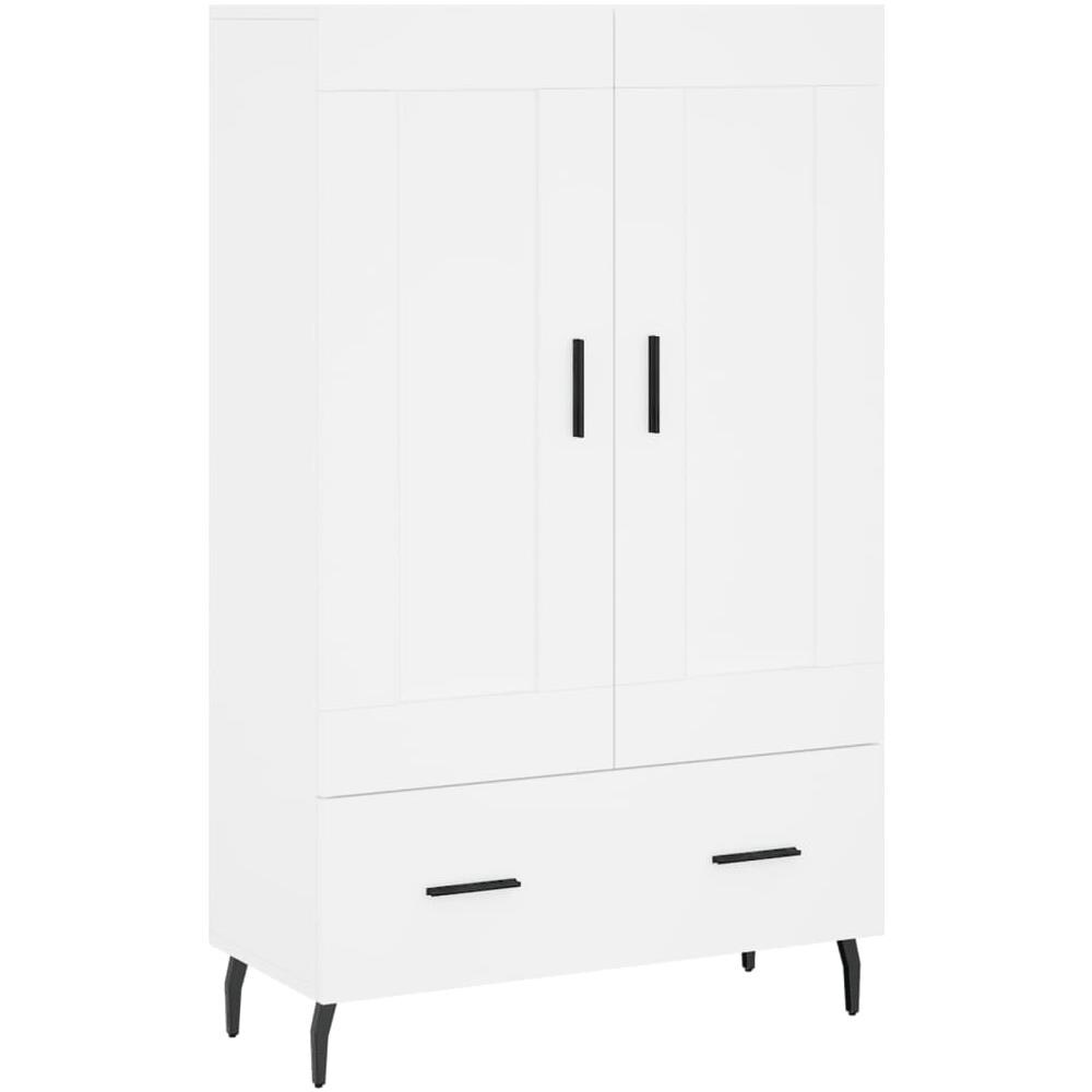 Credenza Bianca 69,5x31x115 Cm In Legno Multistrato - Foto 2