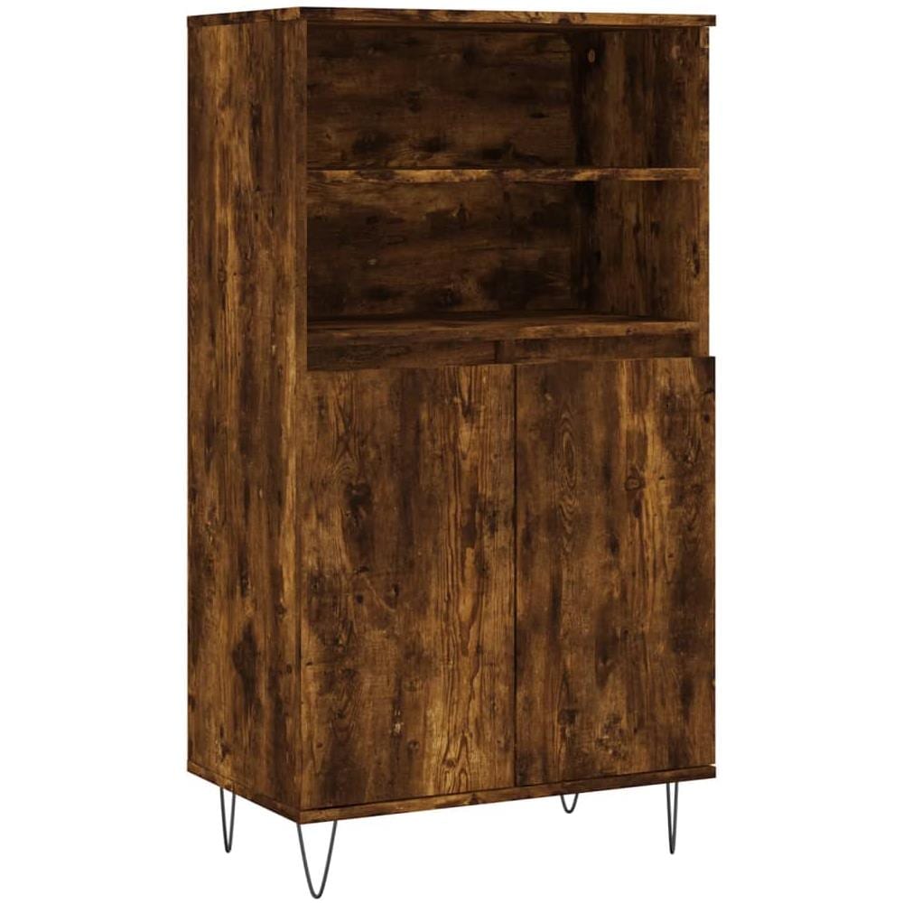 Credenza Rovere Fumo 60x36x110 Cm In Legno Multistrato - Foto 2