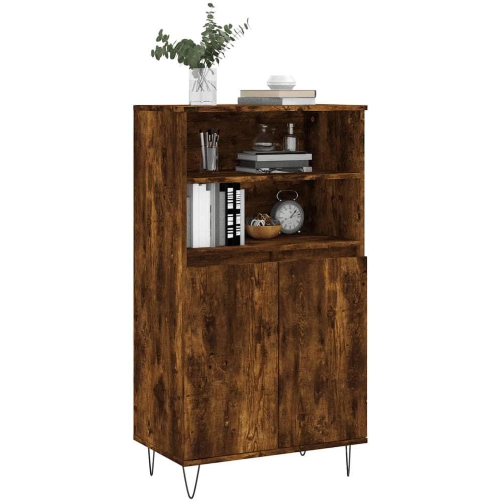 Credenza Rovere Fumo 60x36x110 Cm In Legno Multistrato - Foto 3