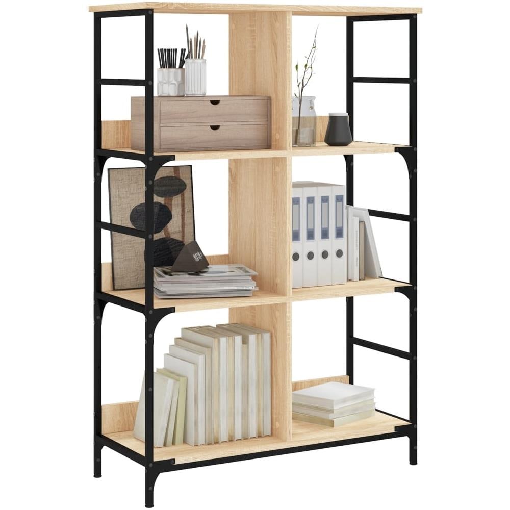 Libreria Rovere Sonoma 78,5x33x117,5 Cm In Legno Multistrato - Foto 3