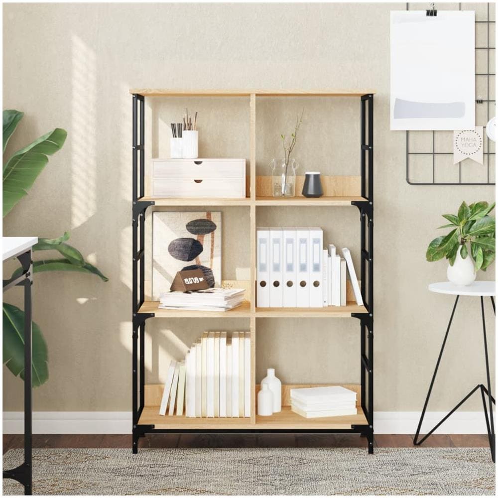 Libreria Rovere Sonoma 78,5x33x117,5 Cm In Legno Multistrato - Foto 1