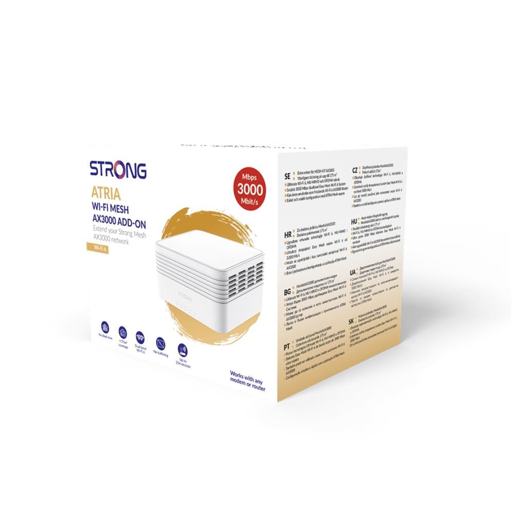 MESHAX3000ADD sistema Wi-Fi Mesh Dual-band (2.4 GHz / 5 GHz) Wi-Fi 6 (802.11ax) Bianco 3 Interno - Foto 6