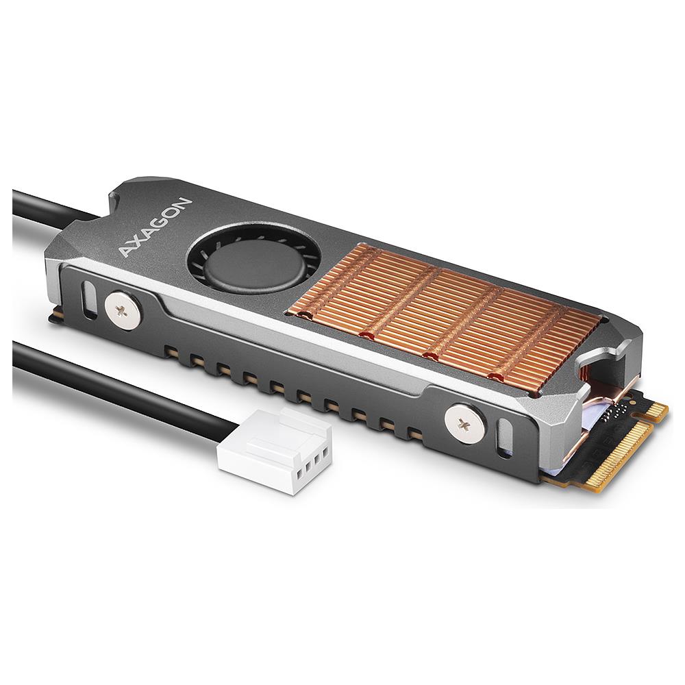 CLR-M2FAN sistema di raffreddamento per computer Unità allo stato solido Dissipatore di calore /Radiatore Grigio 1 pz - Foto 1