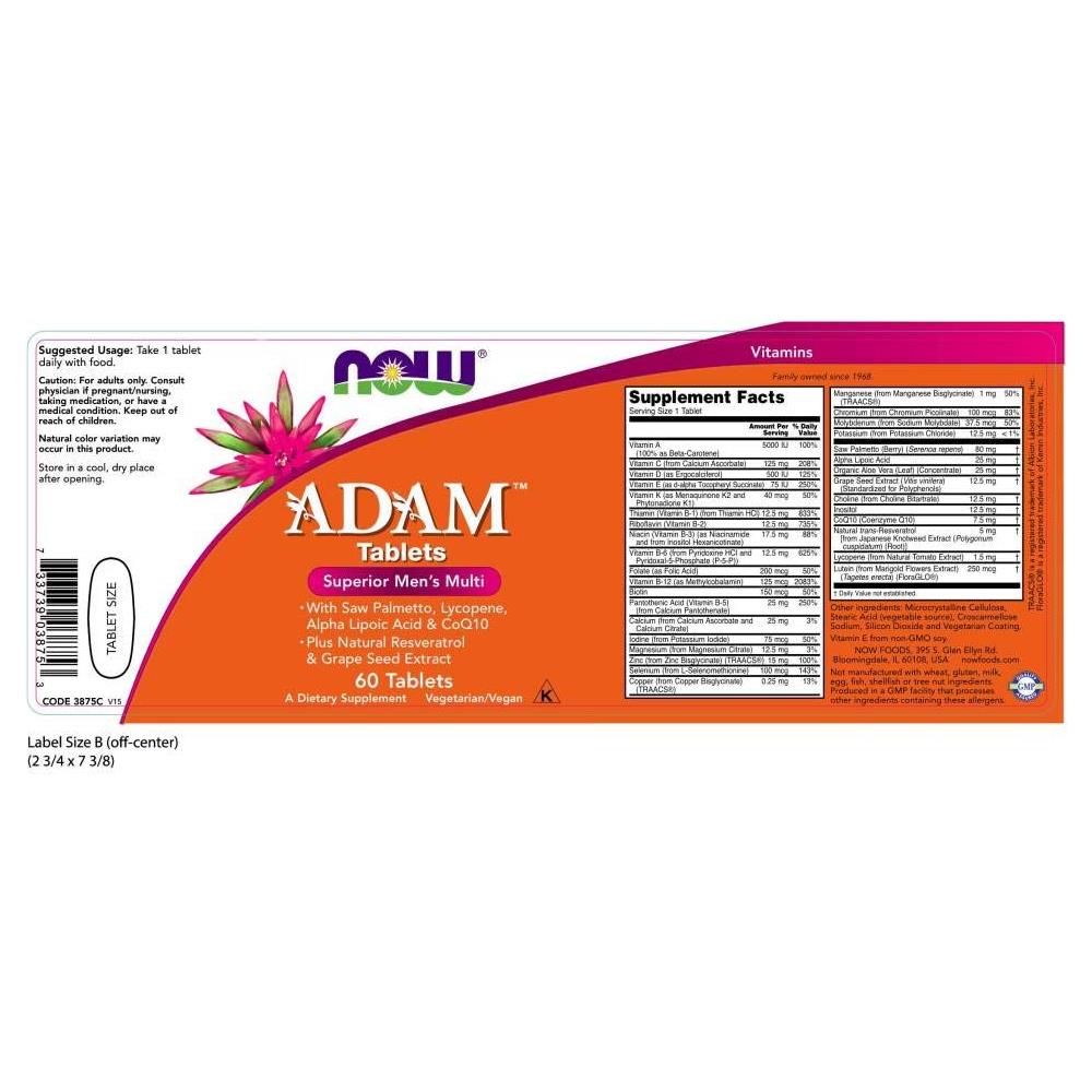 Adam Multi Vitamin - 60 Tabs - - Foto 5